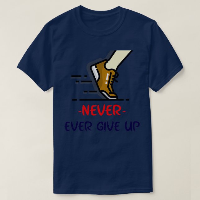 Camiseta Nunca desista (Frente do Design)