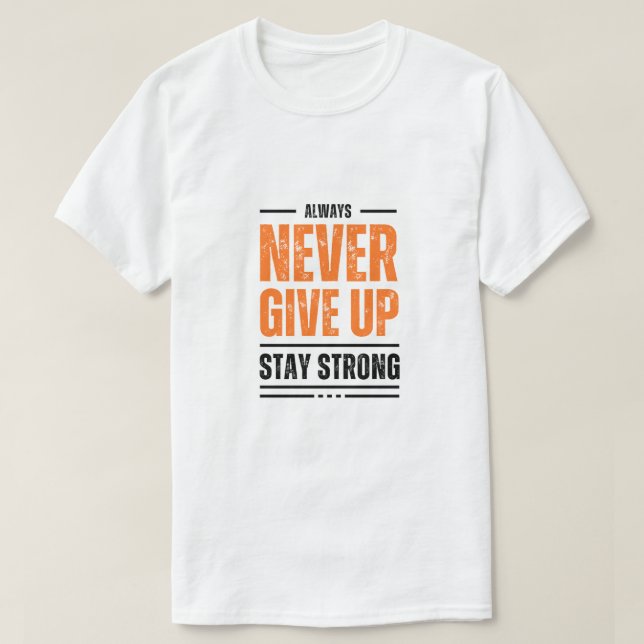 Camiseta Nunca desista (Frente do Design)