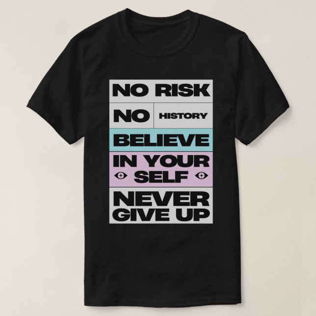 Camiseta Nunca desista da inspiração (Frente do Design)