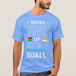 Camiseta Nunca desista de suas metas