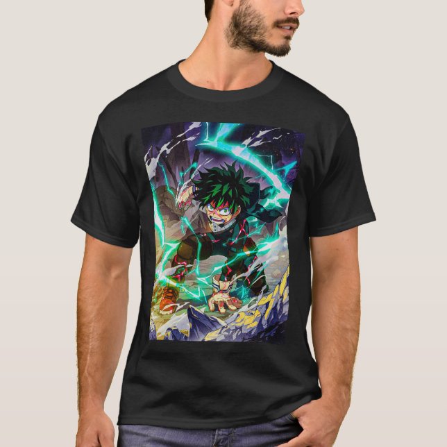 Camiseta nunca desista do deku bnha (Frente)