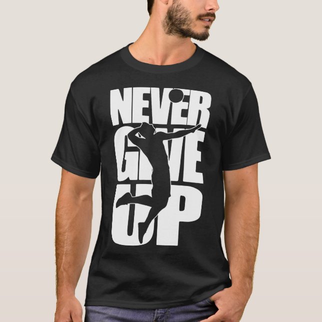 Camiseta Nunca Desista Do Voleibol (Frente)