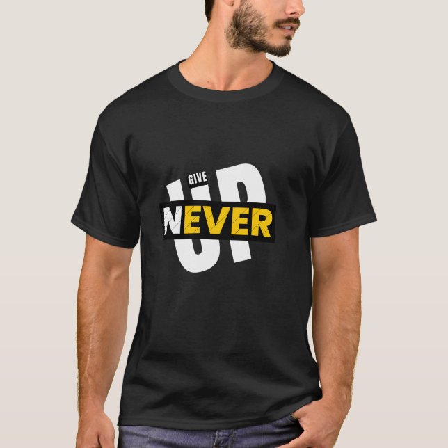 Camiseta Nunca Desista, Motivação de Treino para Presente d (Frente)