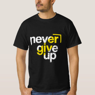 Camiseta Nunca Desista Tipografia Angustiada Motivacional