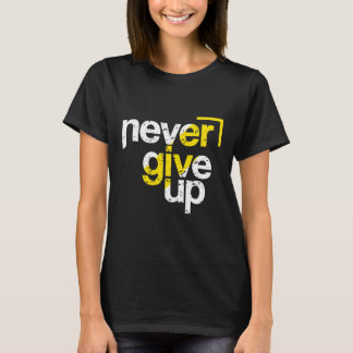 Camiseta Nunca Desista Tipografia Angustiada Motivacional