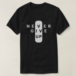 Camiseta Nunca Desista | Tipografia Minimalista Moderna