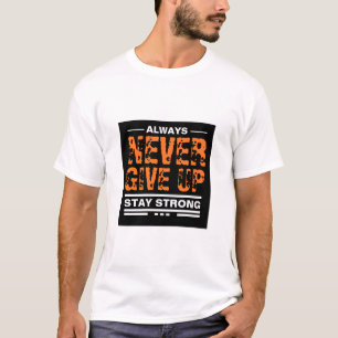 Camiseta Nunca desistir da marca de texto White T-Shirt