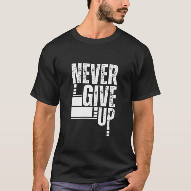 Camiseta Nunca Desistir Da Tipografia (Frente)