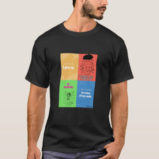 Camiseta Nunca Desistir: Design de Colagem Motivacional