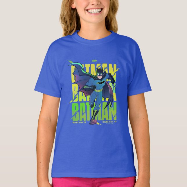 Camiseta Nunca Desistir do Batman Executando Gráfico (Frente)