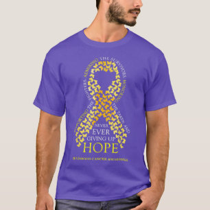 Camiseta Nunca Desistir Do Cancer De Infância Esperança Awa