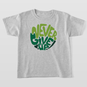 Camiseta Nunca Desistir - Letra de Mão Positiva Verde