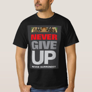 Camiseta Nunca Desistir Nunca Entregar Cota Preta