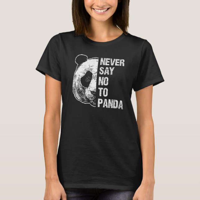 Camiseta Nunca diga não a Panda White e Black Spob (Frente)