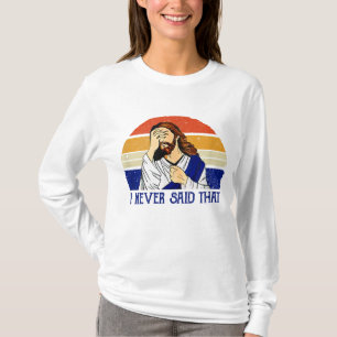 Camiseta Nunca Disse Que Engraçado Humor Cristão Jesus Deus