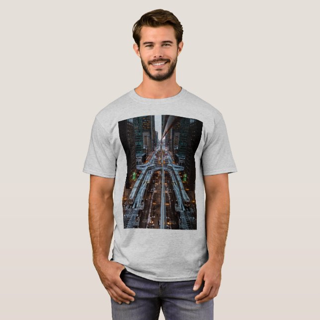 Camiseta Nunca dormir na cidade (Frente Completa)