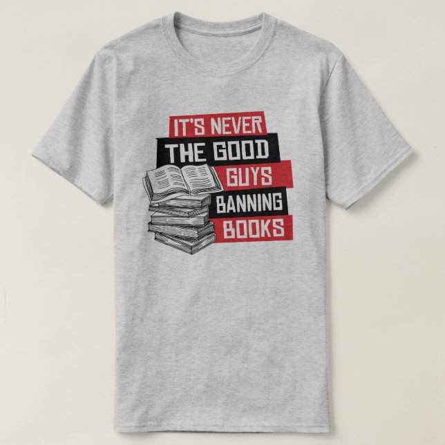 Camiseta Nunca é a boa cara proibindo livros (Frente do Design)