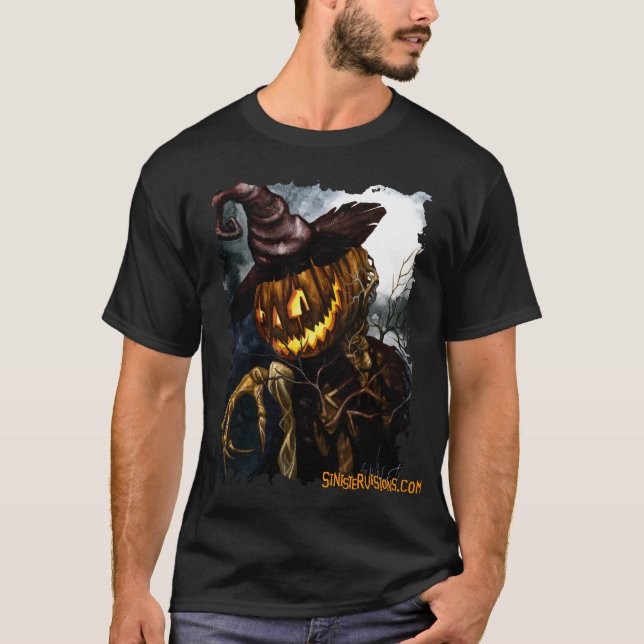 Camiseta Nunca enterre um cadáver em um remendo da abóbora: (Frente)