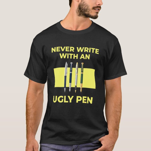 Camiseta Nunca Escreva De Volta Com Um Caneta De Professora (Frente)