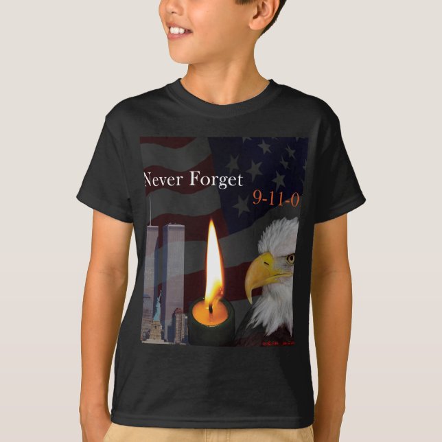 Camiseta Nunca esqueça 9-11-01 (Frente)