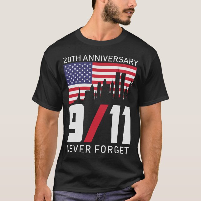 Camiseta Nunca Esqueça 9 11 Aniversário (Frente)