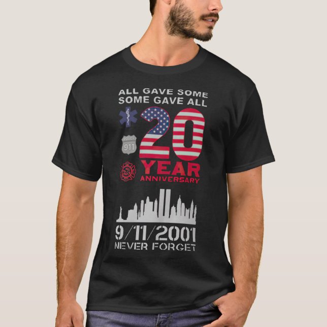 Camiseta Nunca Esqueça 9 11 T-Shirt (Frente)