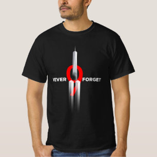 Camiseta Nunca Esqueça a Bandeira Memorial 9.11 Honrar o Di