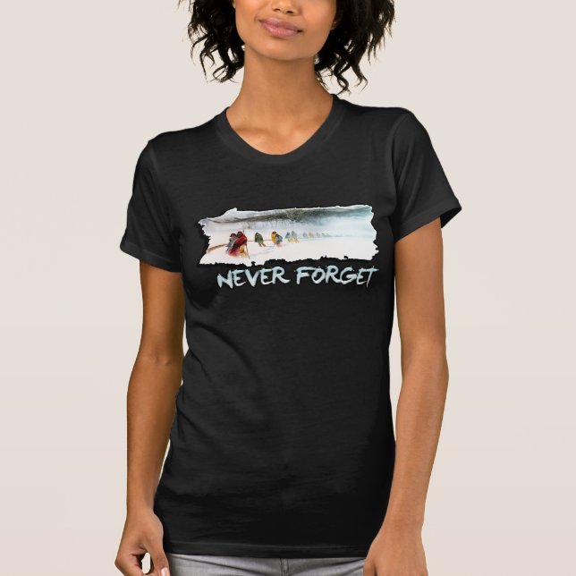 Camiseta Nunca esqueça a fuga dos rasgos (Frente)