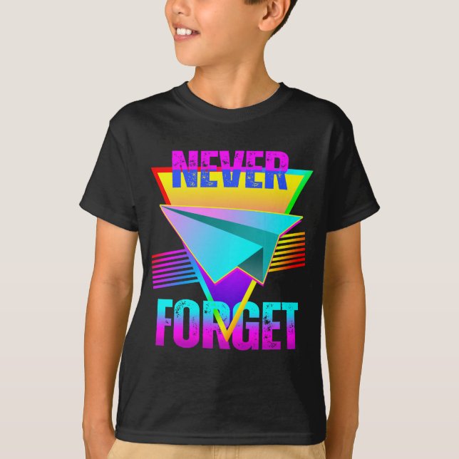 Camiseta Nunca Esqueça Avião de Papel (Frente)
