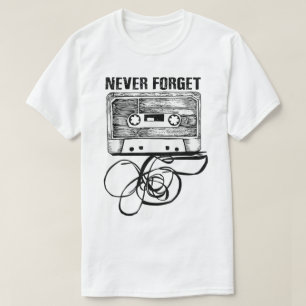 Camiseta Nunca Esqueça Fita Cassete Retro