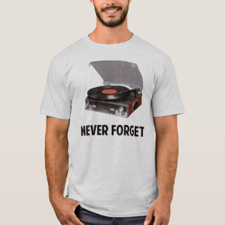 Camiseta Nunca esqueça jogadores gravados de vinil