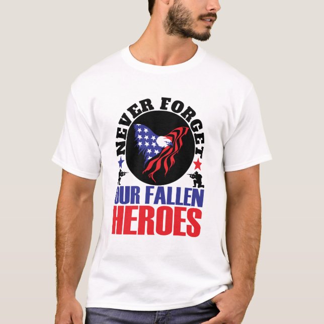 Camiseta Nunca esqueça nossos Heróis Falidos (Frente)