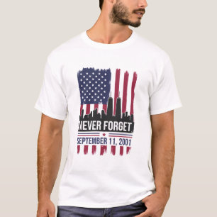 Camiseta Nunca Esqueça o Dia da Memória 11 de Setembro de 2