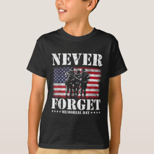 Camiseta Nunca Esqueça o Dia do Memorial da Bandeira dos Es