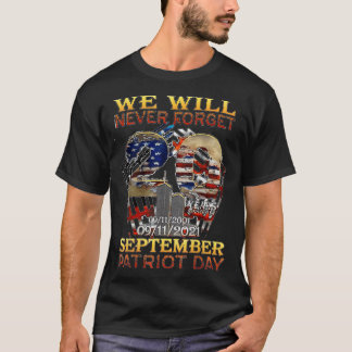 Camiseta Nunca Esqueça o Dia Memorial 20 Anniversário 911 P