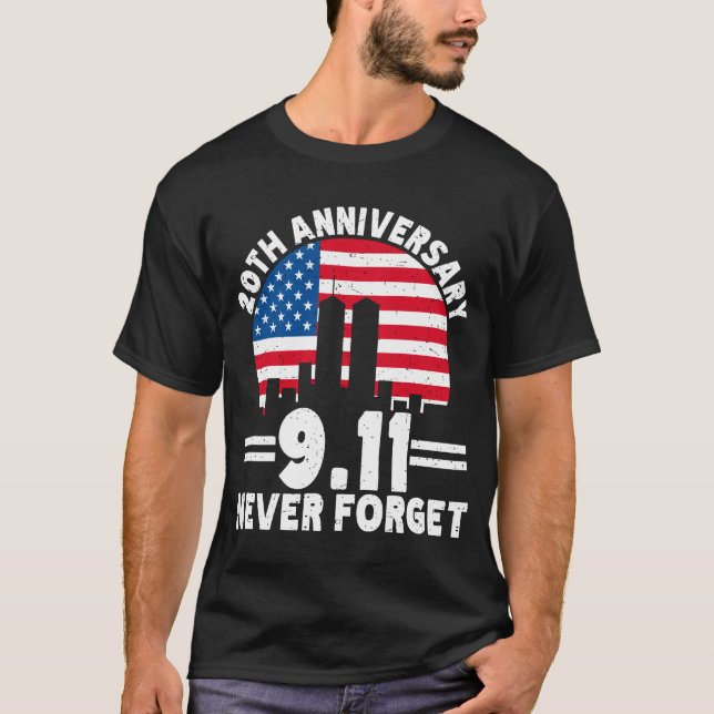 Camiseta Nunca Esqueça o Dia Patriota do 11 de setembro (Frente)