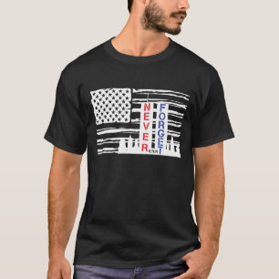 Camiseta Nunca Esqueça o Dia Patriótico 9/11