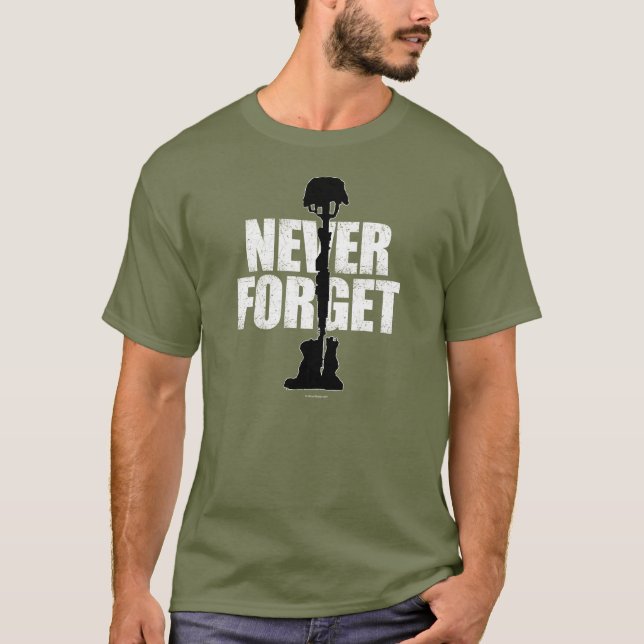 Camiseta Nunca esqueça (o Memorial Day) (Frente)