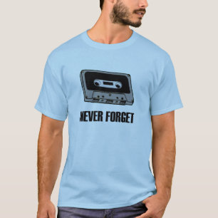 Camiseta Nunca esqueça o t-shirt da cassete de banda