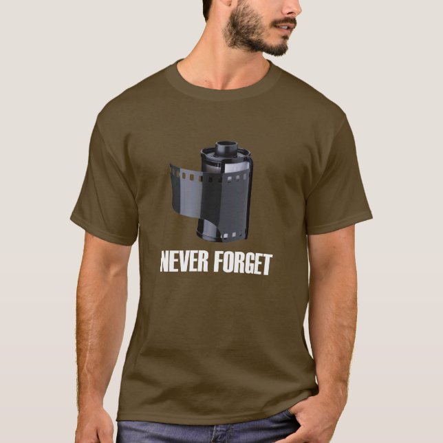Camiseta Nunca esqueça o t-shirt da obscuridade do filme (Frente)