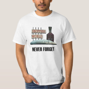 Camiseta Nunca esqueça o t-shirt velho do mundo dos