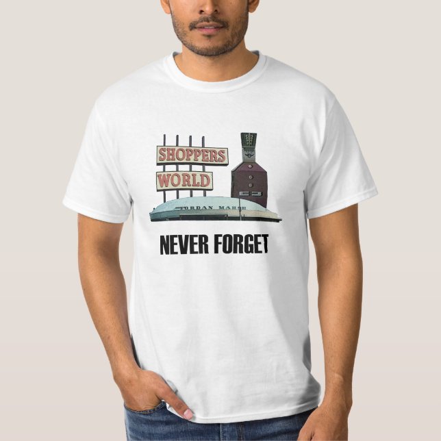 Camiseta Nunca esqueça o t-shirt velho do mundo dos (Frente)