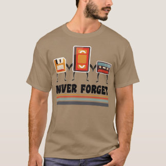 Camiseta nunca esqueça os amigos do cassete disquete