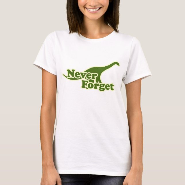 Camiseta Nunca Esqueça os Dinossauros (Frente)