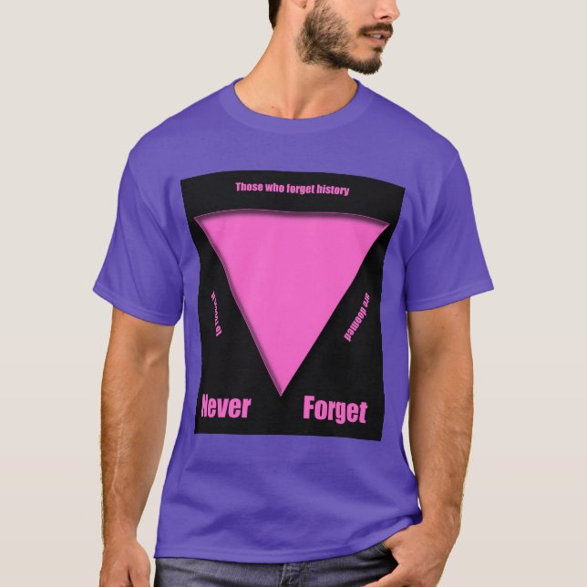 Camiseta Nunca esqueça! Pique o triângulo - holocausto (Frente)