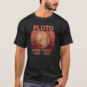 Camiseta Nunca Esqueça Plutão 1920 2021 Vintage Ciência E