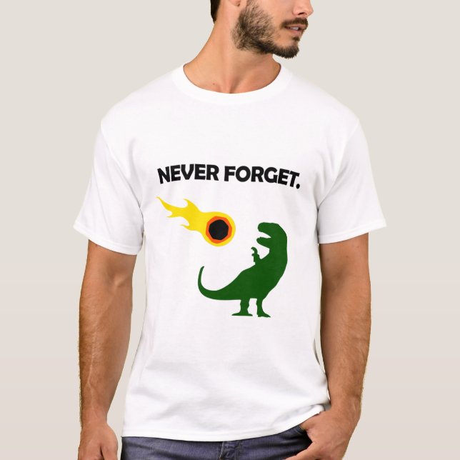 Camiseta Nunca Esquecer (Dinossauros) (Frente)