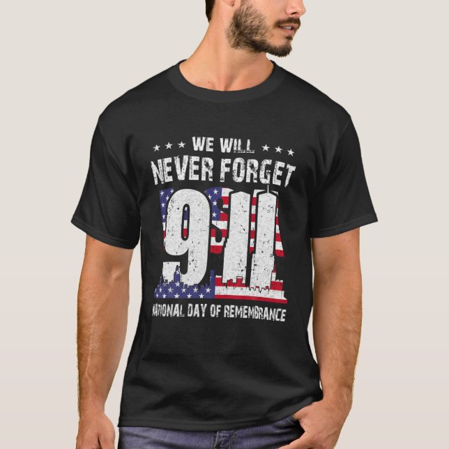 Camiseta Nunca Esqueceremos O Dia Patriótico 911 (Frente)