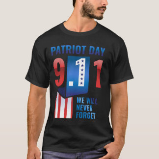 Camiseta Nunca Esqueceremos O Dia Patriótico 9-11