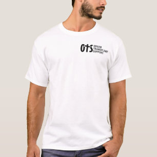 Camiseta Nunca fora de moda com o logotipo tradicional